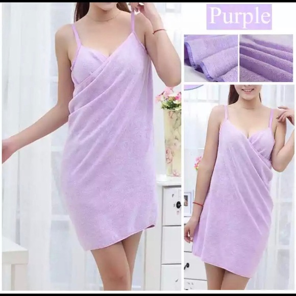 Other - NEW Wearable Bath Towel/Robe- PURPLE